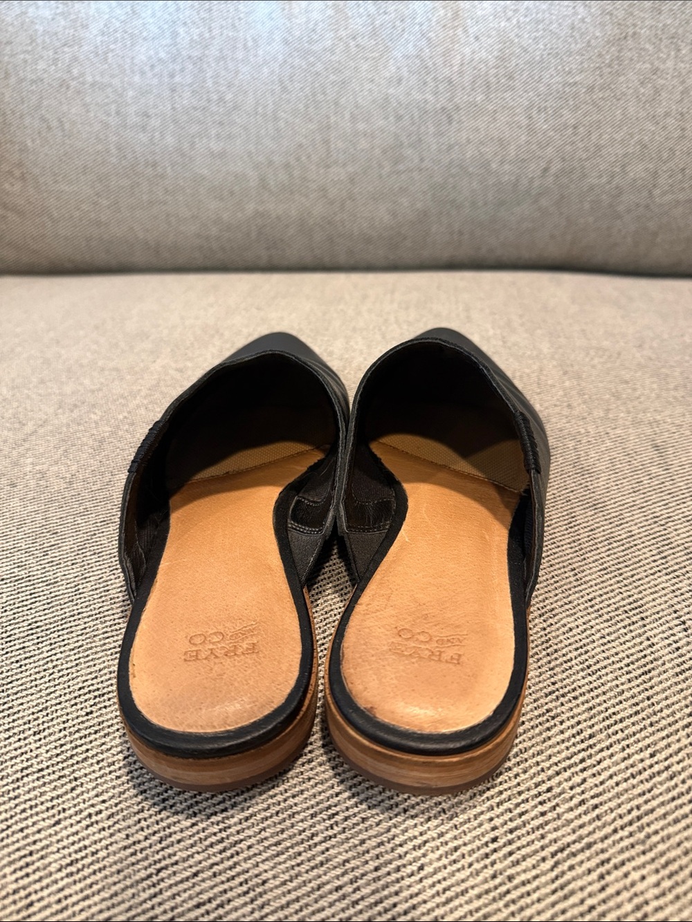 Frye Black Leather Slide Mule - Picture 6 of 7